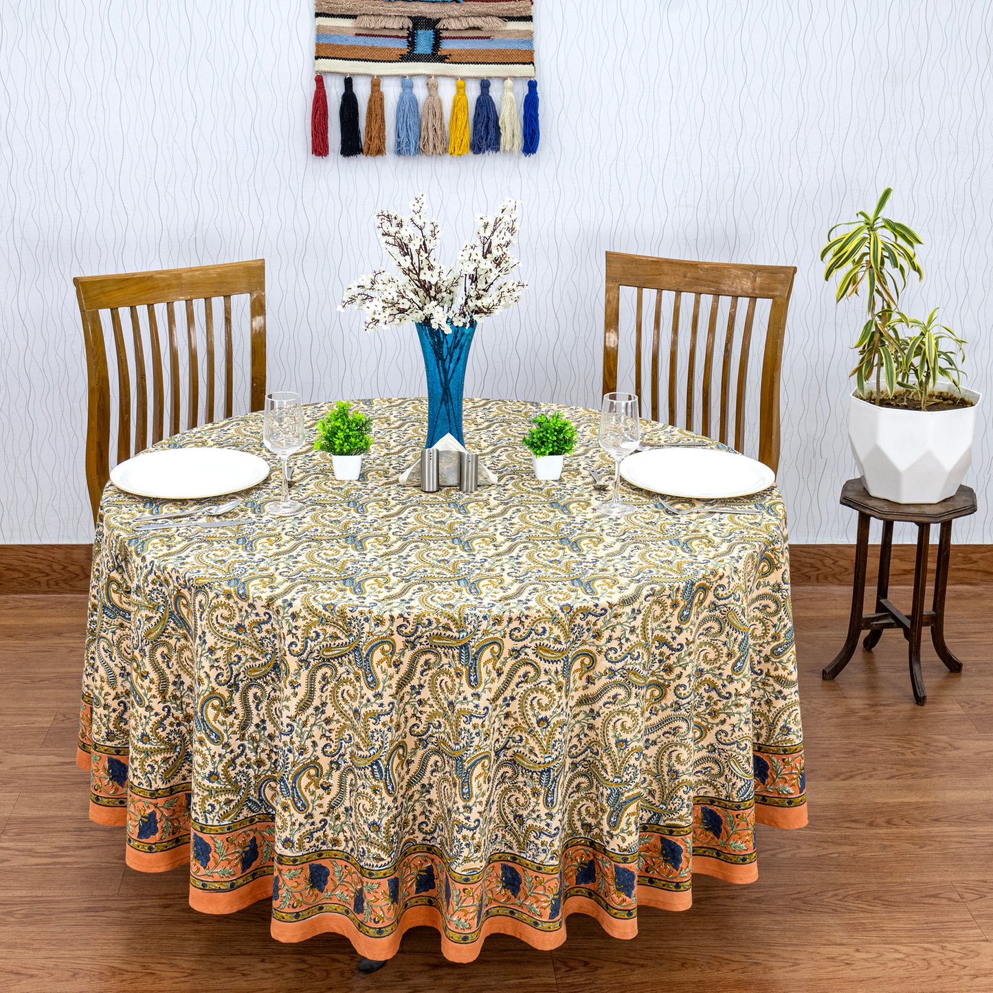 Indian Hand Crafted Table Cloth - Premium Cotton Table Cloth - My Store