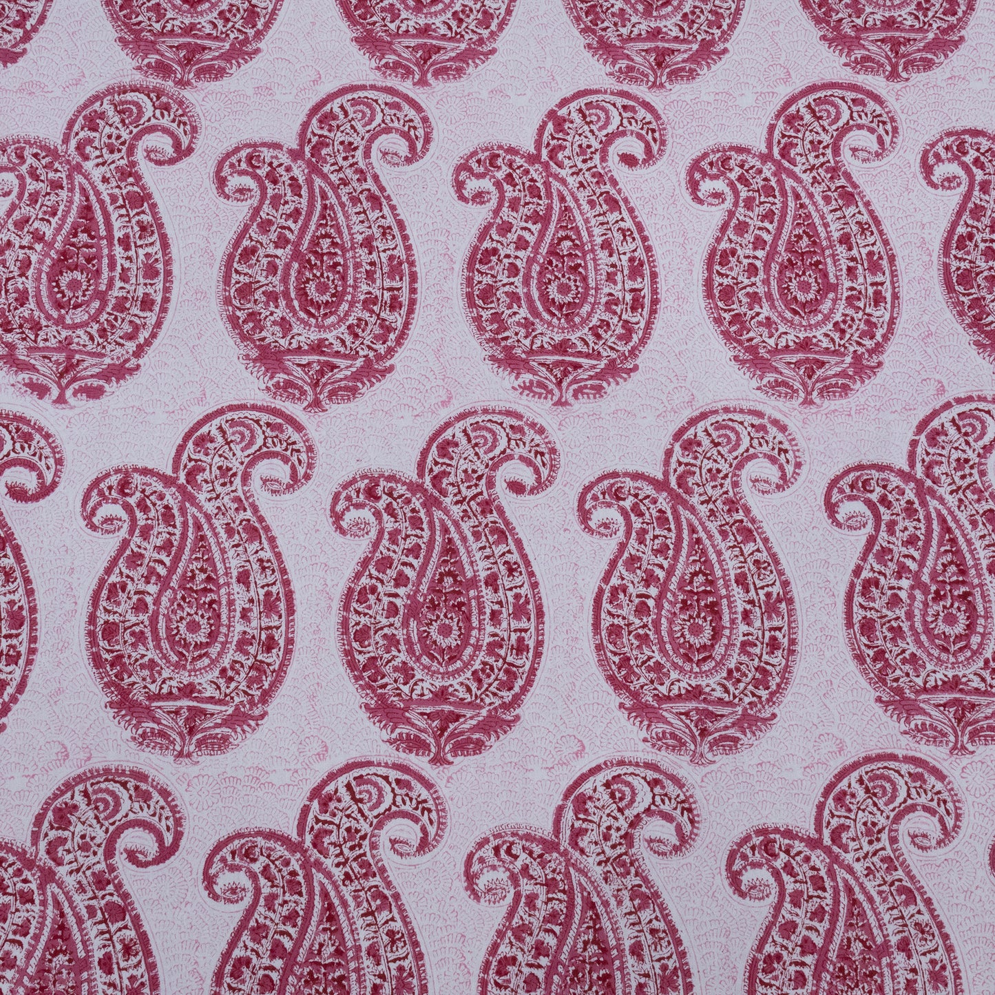 Cotton Bedsheet – Hand Block Floral Print – Red & White – King, Queen, Twin Sizes - My Store