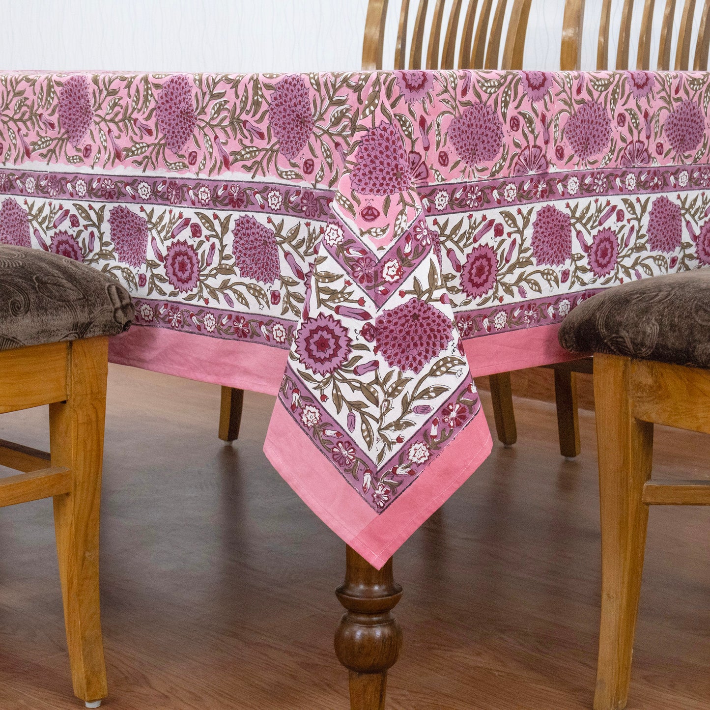 Modern Style Home & Living Pink and Red Floral Table Cloth - My Store