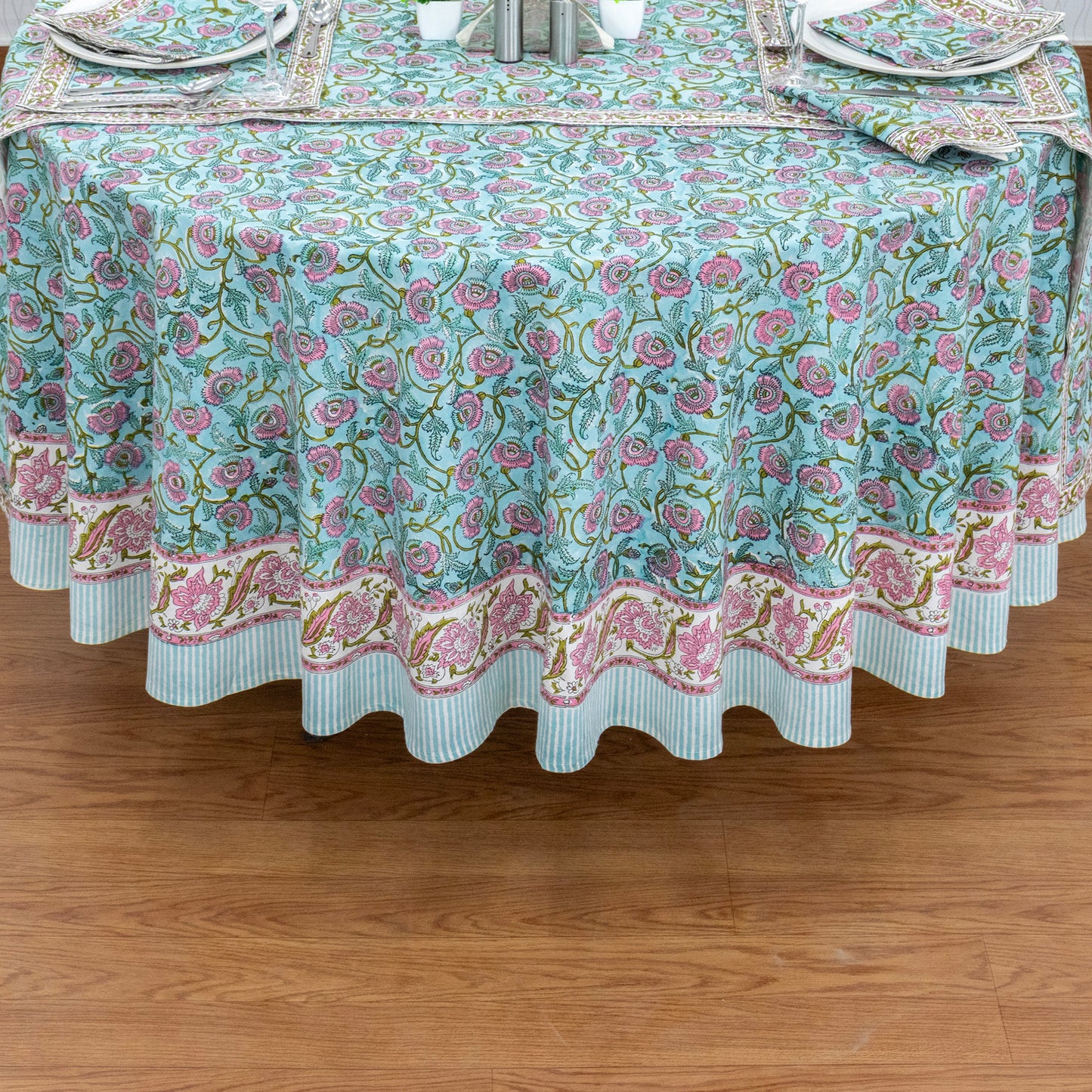 Indian Handmade Block Printed Cotton Tablecloth - My Store