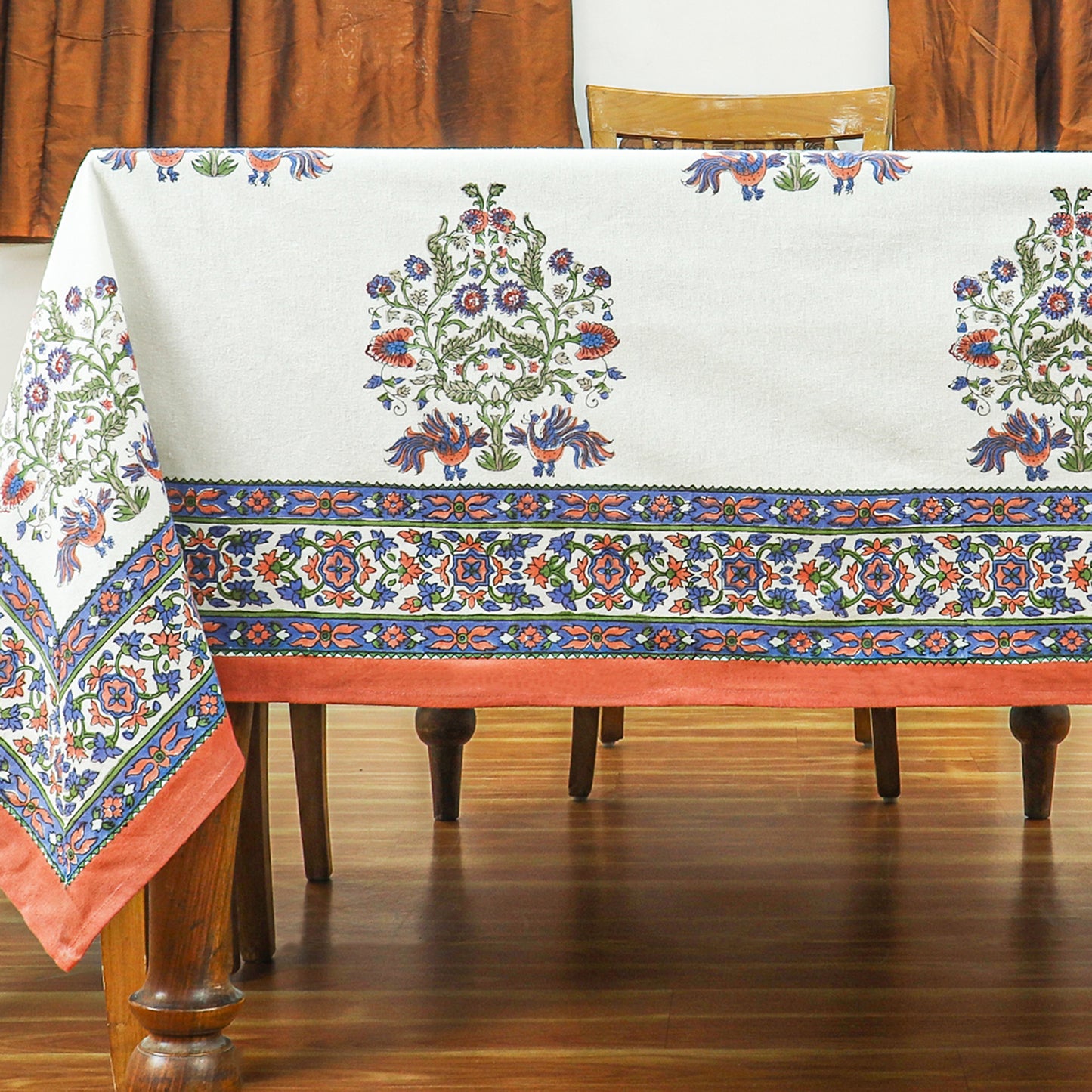 Indian Block Printed Tablecloth - Thanksgiving Table Linen - My Store