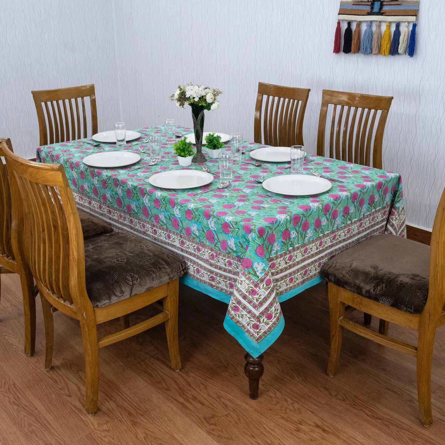 handmade tablecloth, green and pink tablecloth, block printed table cover, cotton table cover, premium cotton tablecloth, floral tablecloth, indian tablecloth, Jaipuri tablecloth, green and pink table linens, boho home decor, table cover for dinning table cover, rectangle table cover, table cloth for dinning decor, custom table cloth, washable table cloth, outdoor tablecloth, indoor tablecloth, gifts for fathers day