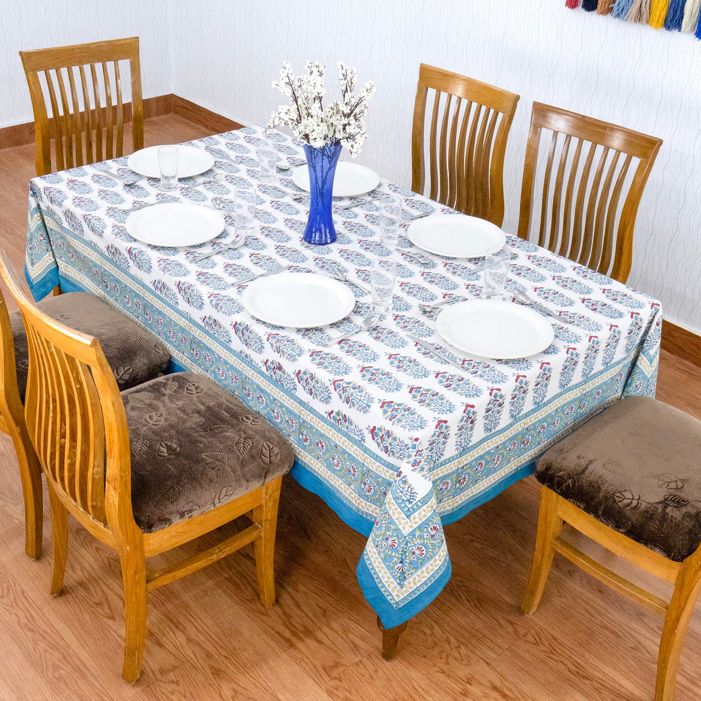 handmade tablecloth, blue and white tablecloth, block printed table cover, cotton table cover, premium cotton tablecloth, floral tablecloth, indian tablecloth, Jaipuri tablecloth, green and pink table linens, boho home decor, table cover for dinning table cover, rectangle table cover, table cloth for dinning decor, custom table cloth, washable table cloth, outdoor tablecloth, indoor tablecloth, gifts for fathers day