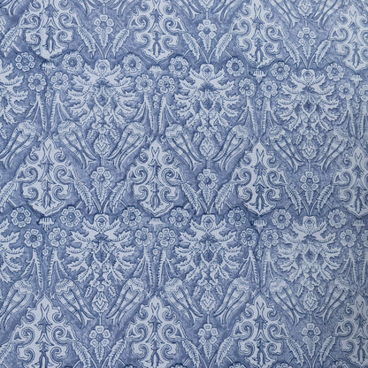 Cotton Bedsheet – Hand Block Floral Print – Blue & White – King, Queen, Twin Sizes - My Store