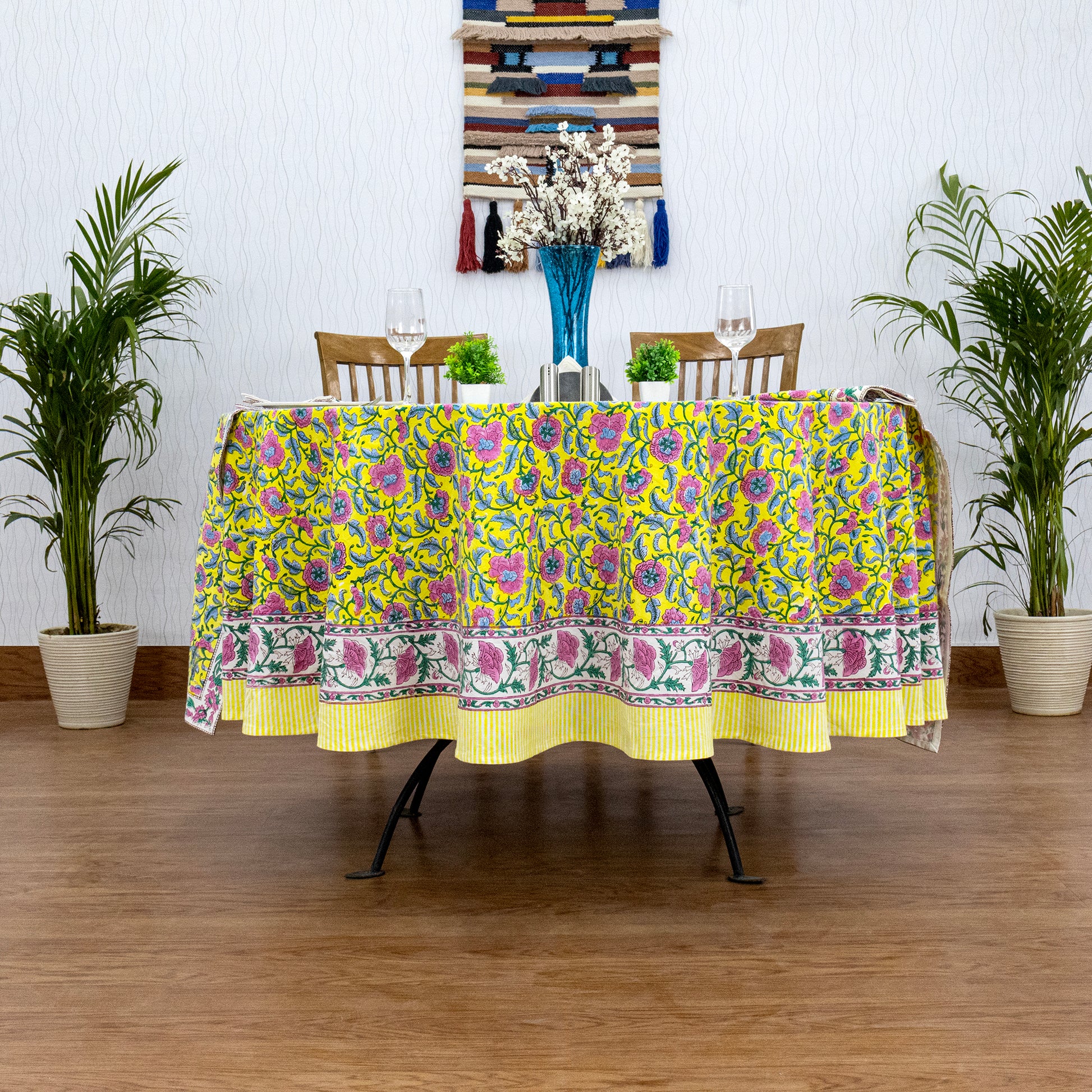 Handmade Block Printed Cotton Tablecloth - My Store