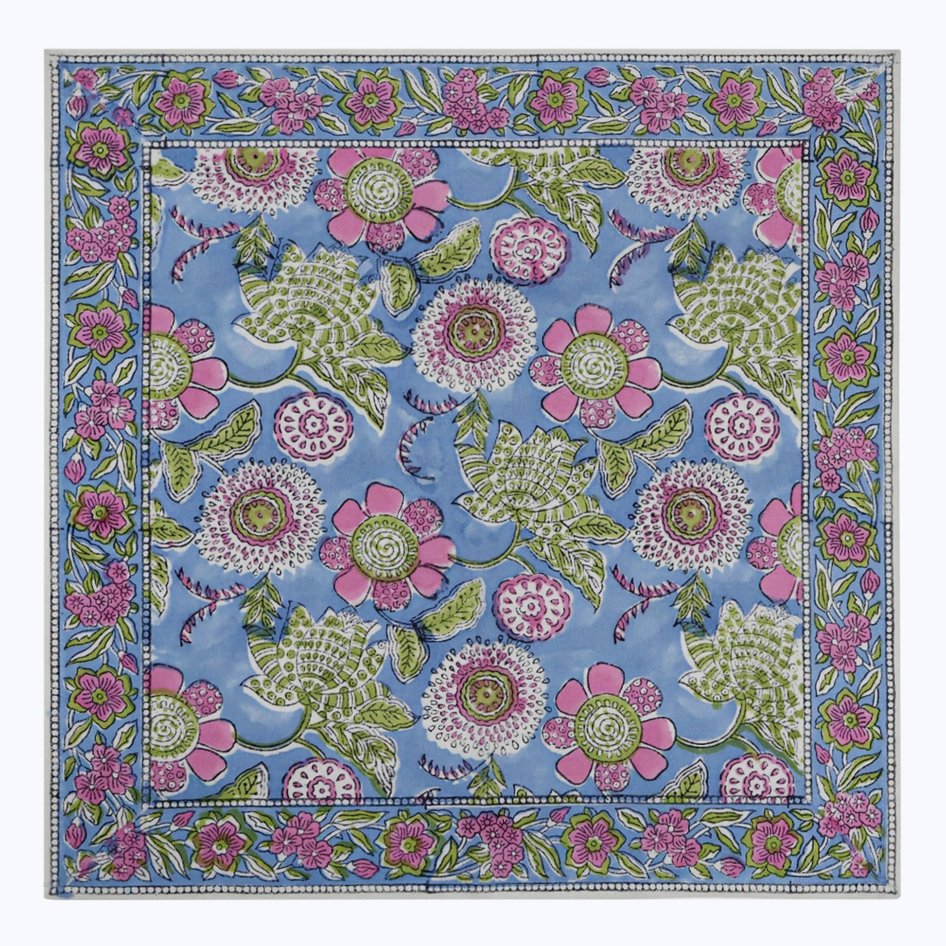 Hand Block Printed Cotton Napkins Set Of 4 - My Store