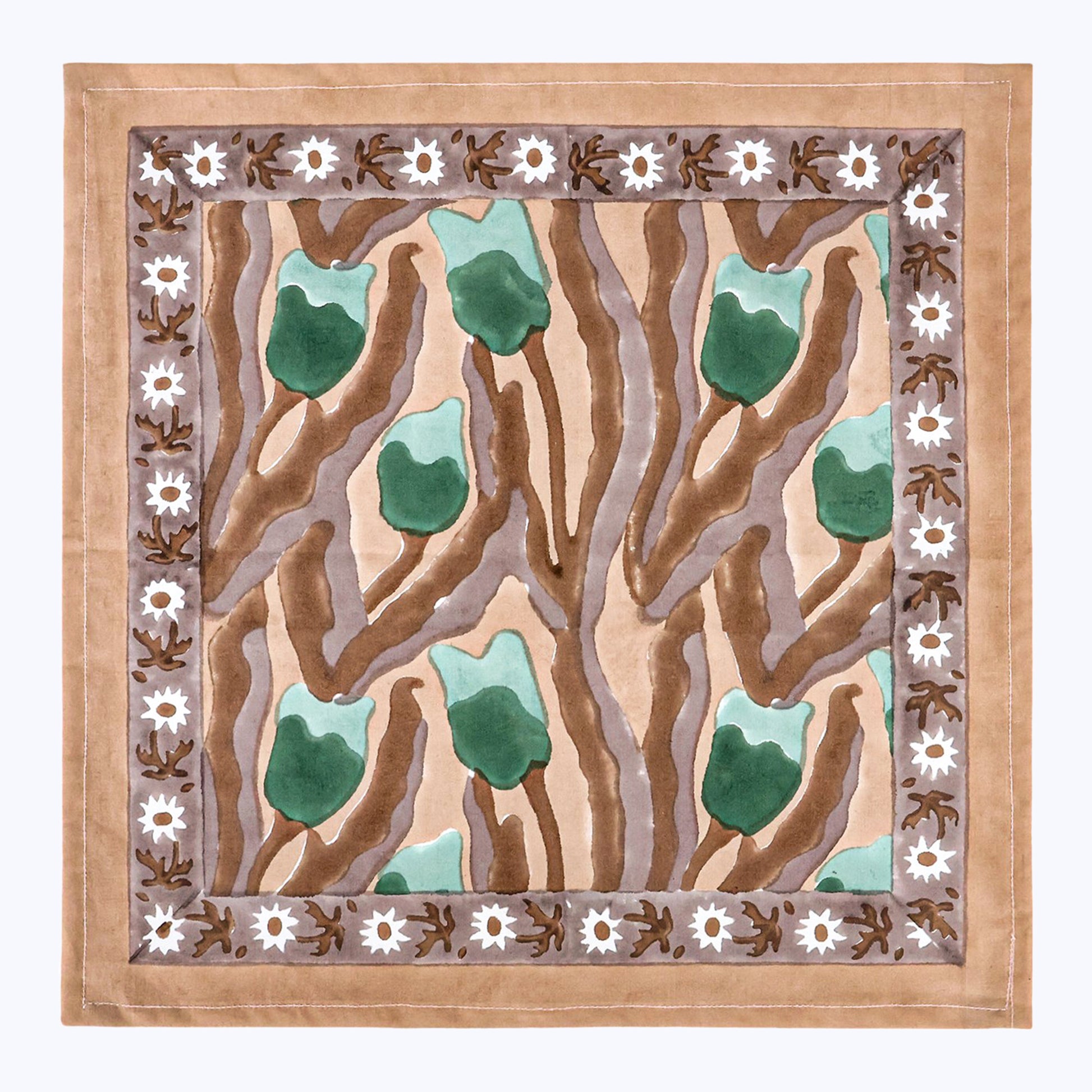 Handmade Block Printed Cotton Napkins Set Of 4 - My Store