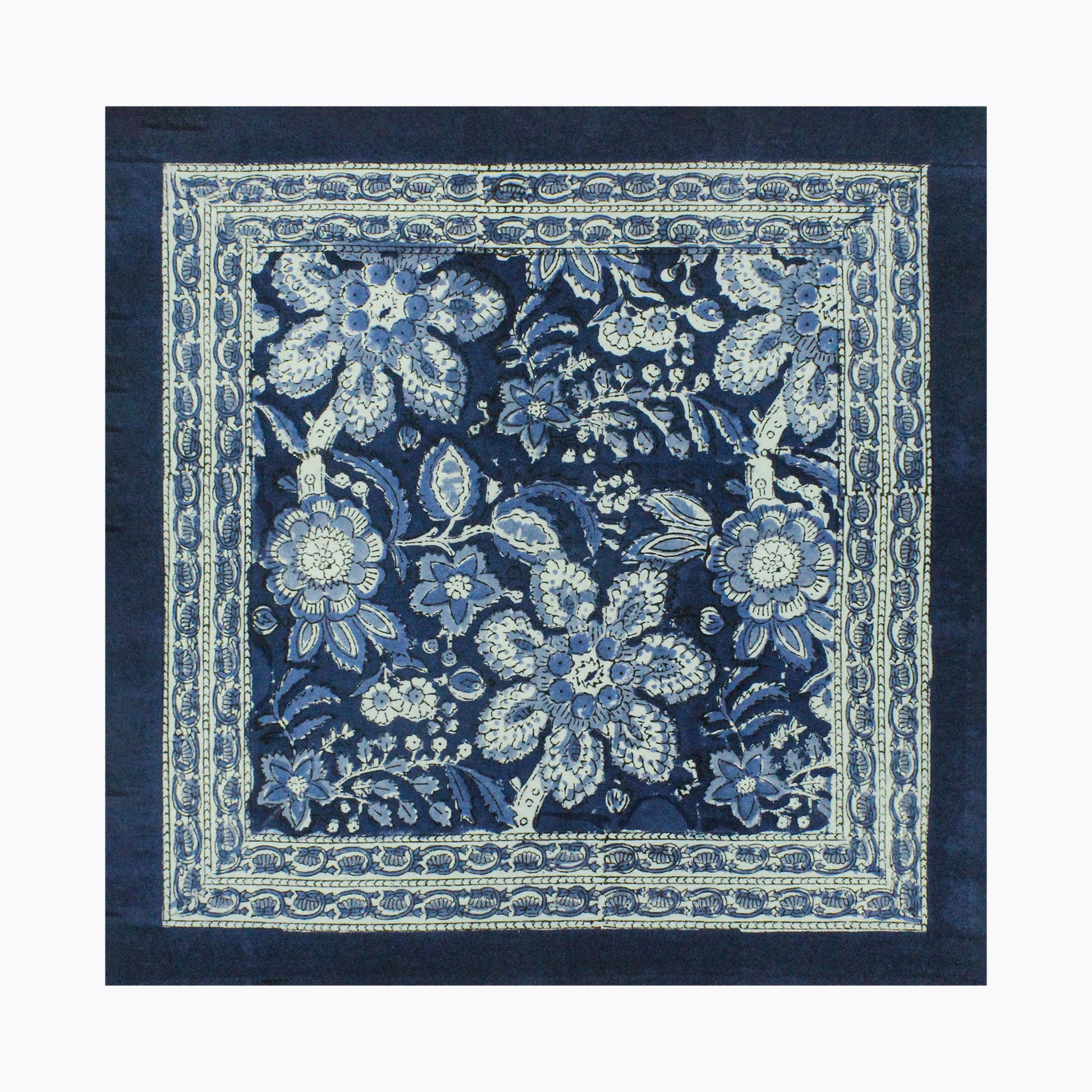 Block Printed Cotton Floral Pattern for Wedding Set Of 4 Napkins - My Store