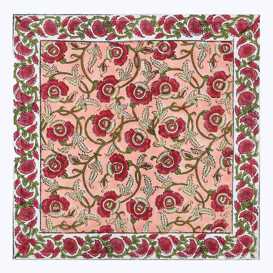 Indian Handmade Block Printed Cotton Napkins Set Of 4 - My Store