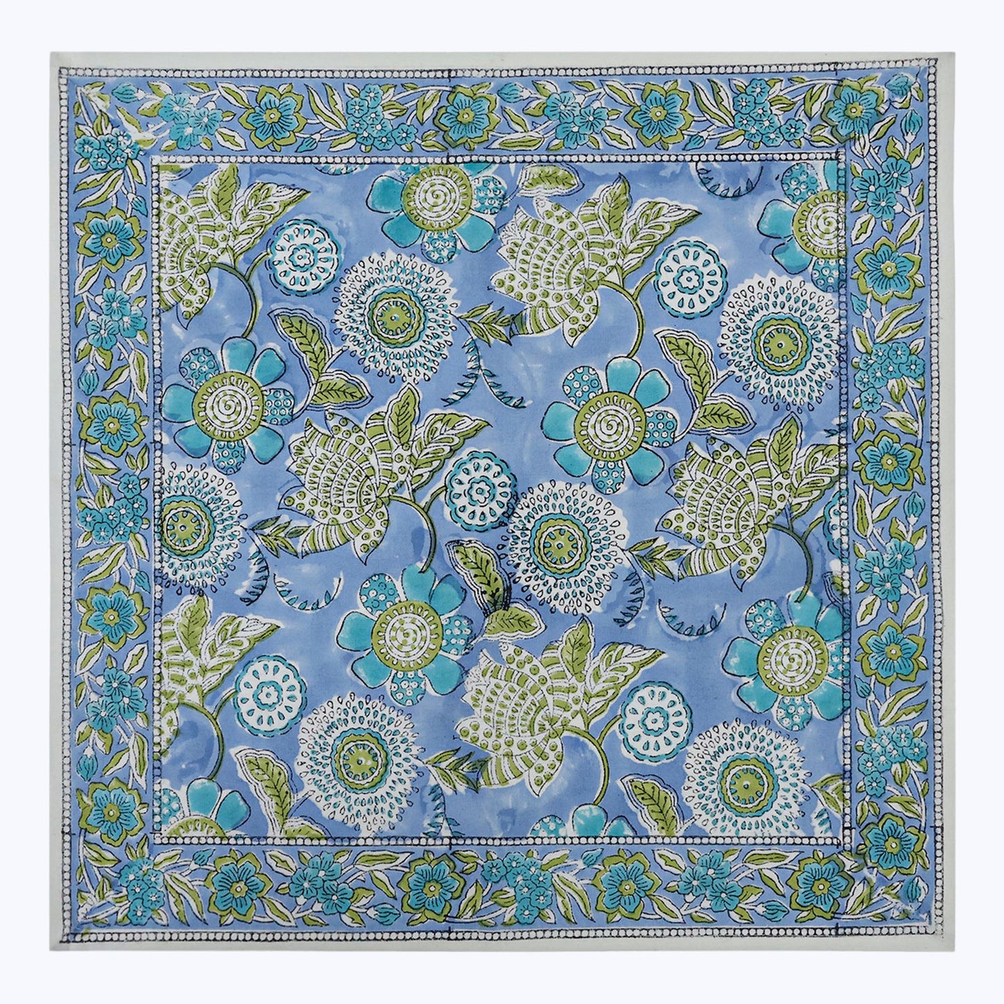 Indian Handmade Block Printed Cotton Napkins Set Of 4 - My Store