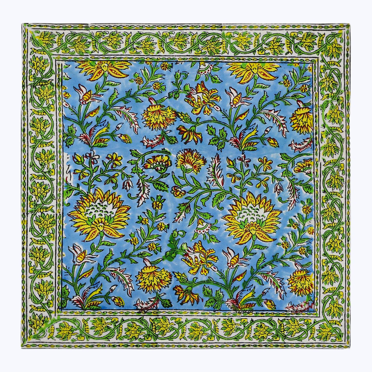 Cotton Hand Block Printed Napkins Set Of 4 - My Store