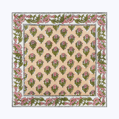 Indian Handmade Block Printed Cotton Napkins Set Of 4 - My Store