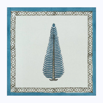 Indian Handmade Block Printed Cotton Blue and White Napkins Set Of 4 - My Store