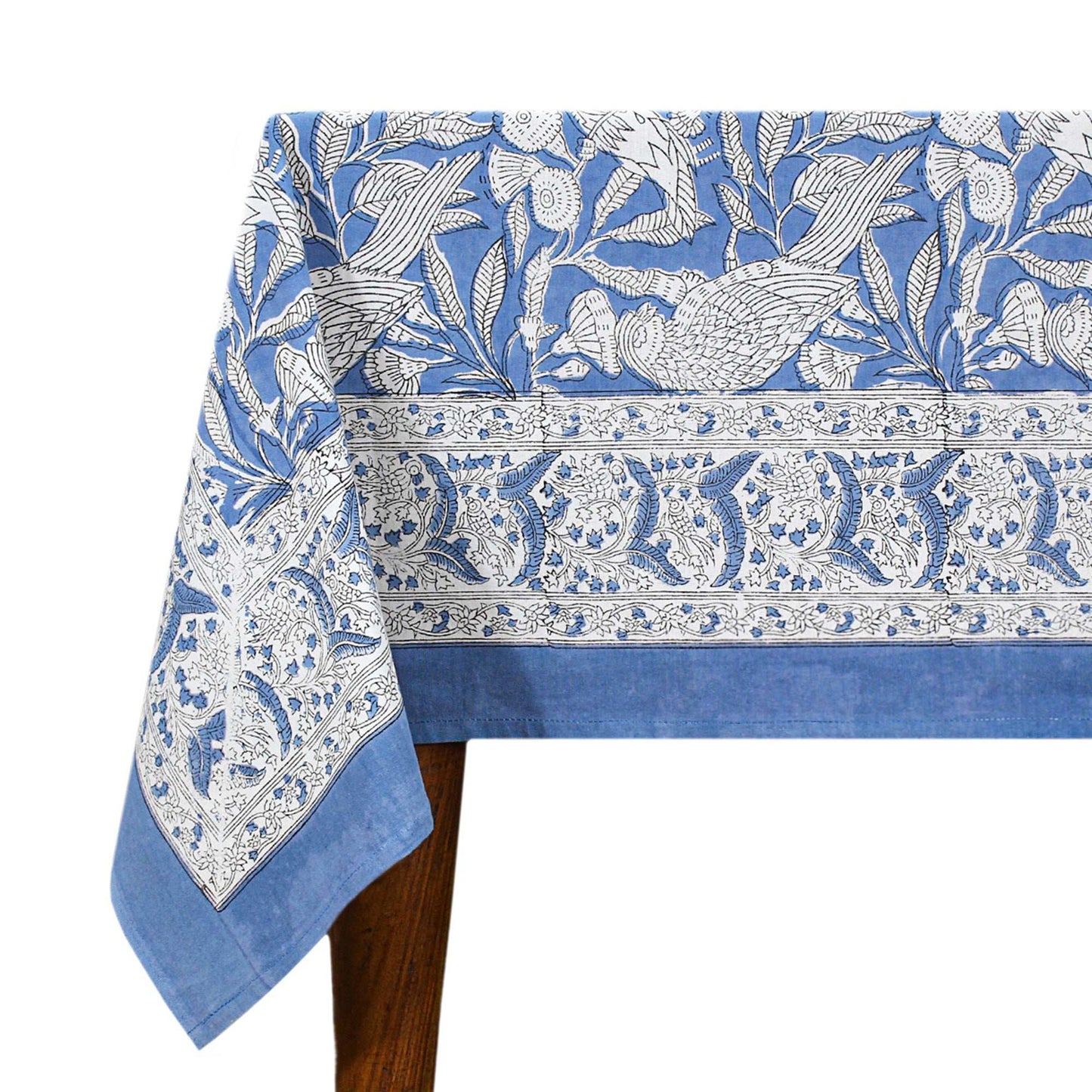 Floral Cotton Block Printed Tablecloth For Dinning Table Cover - My Store