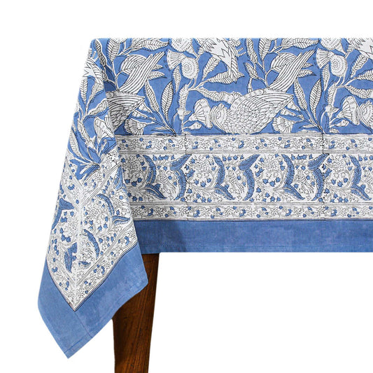 Floral Cotton Block Printed Tablecloth For Dinning Table Cover - My Store
