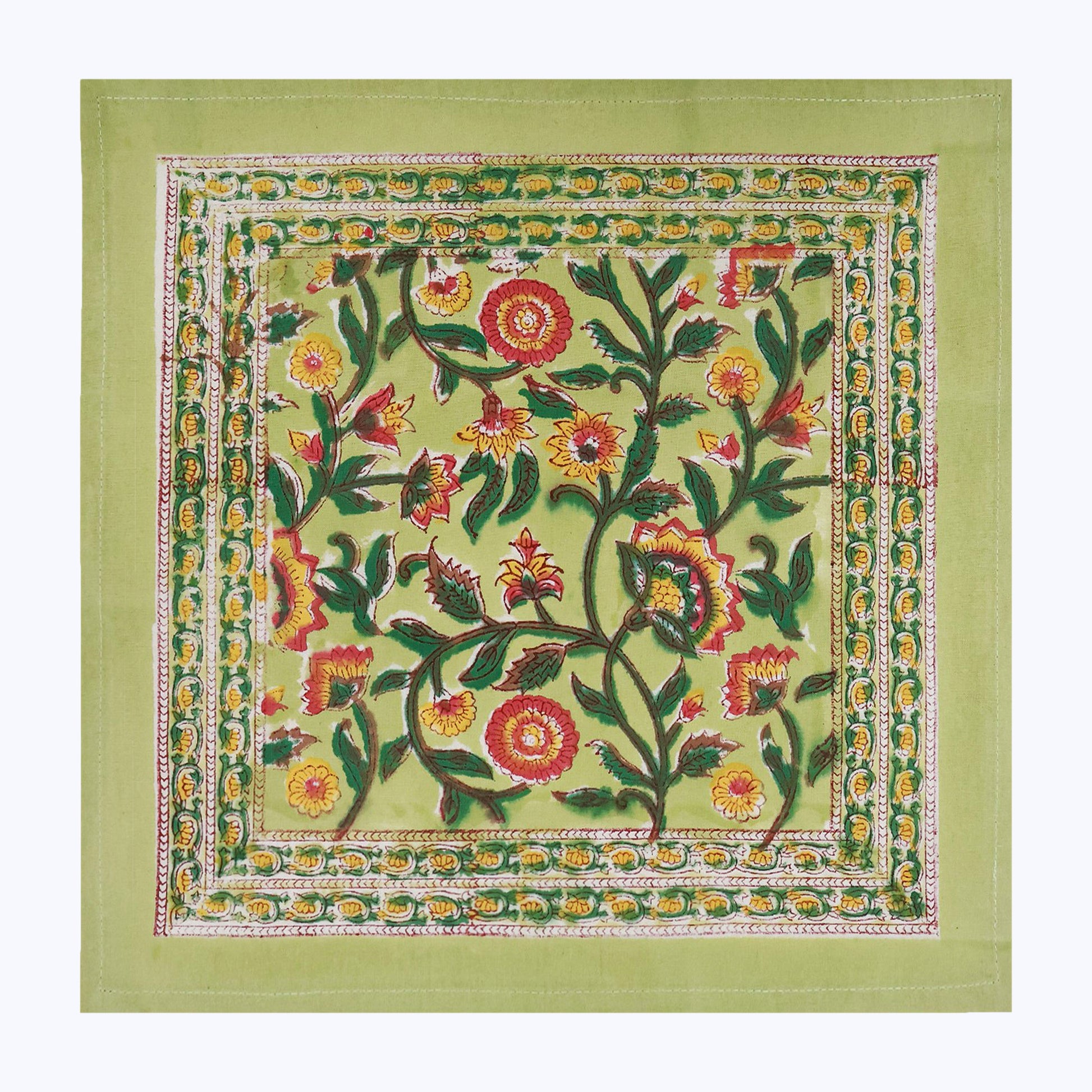 Handmade Block Printed Cotton Napkins Set Of 4 - My Store