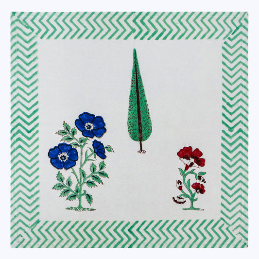 Hand Block Printed Cotton Napkins Set Of 4 - My Store