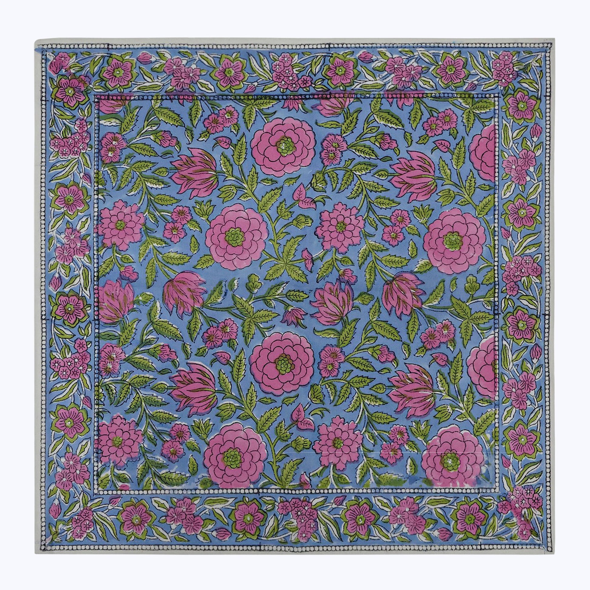 Handmade Block Printed Cotton Napkins Set Of 4 - My Store