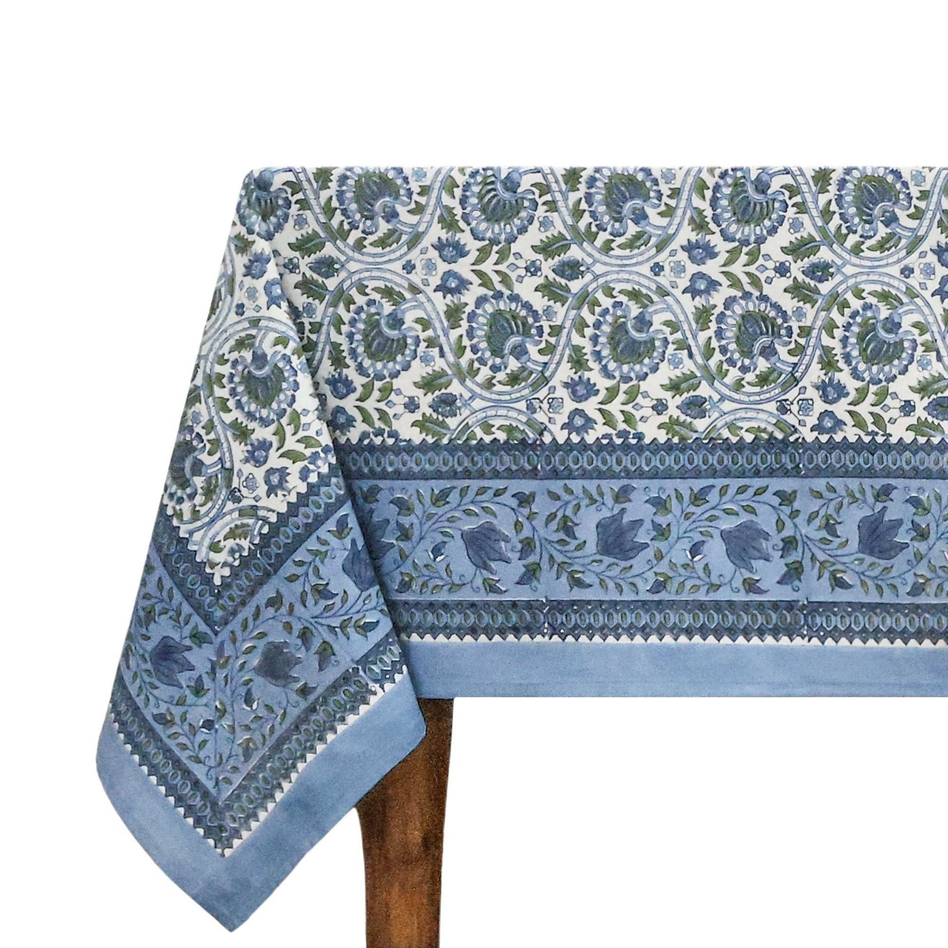 Floral Handmade Block Printed Cotton Dinning decor - My Store