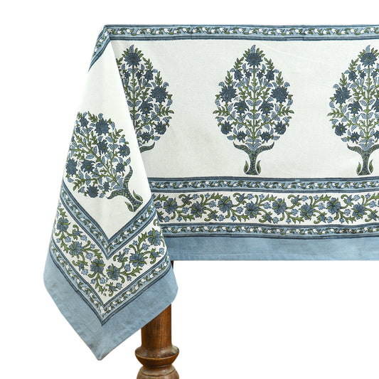 Cotton Block Printed Tablecloth For Dinning Decor - Custom Handmade Table Cover - My Store