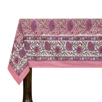Modern Style Home & Living Pink and Red Floral Table Cloth