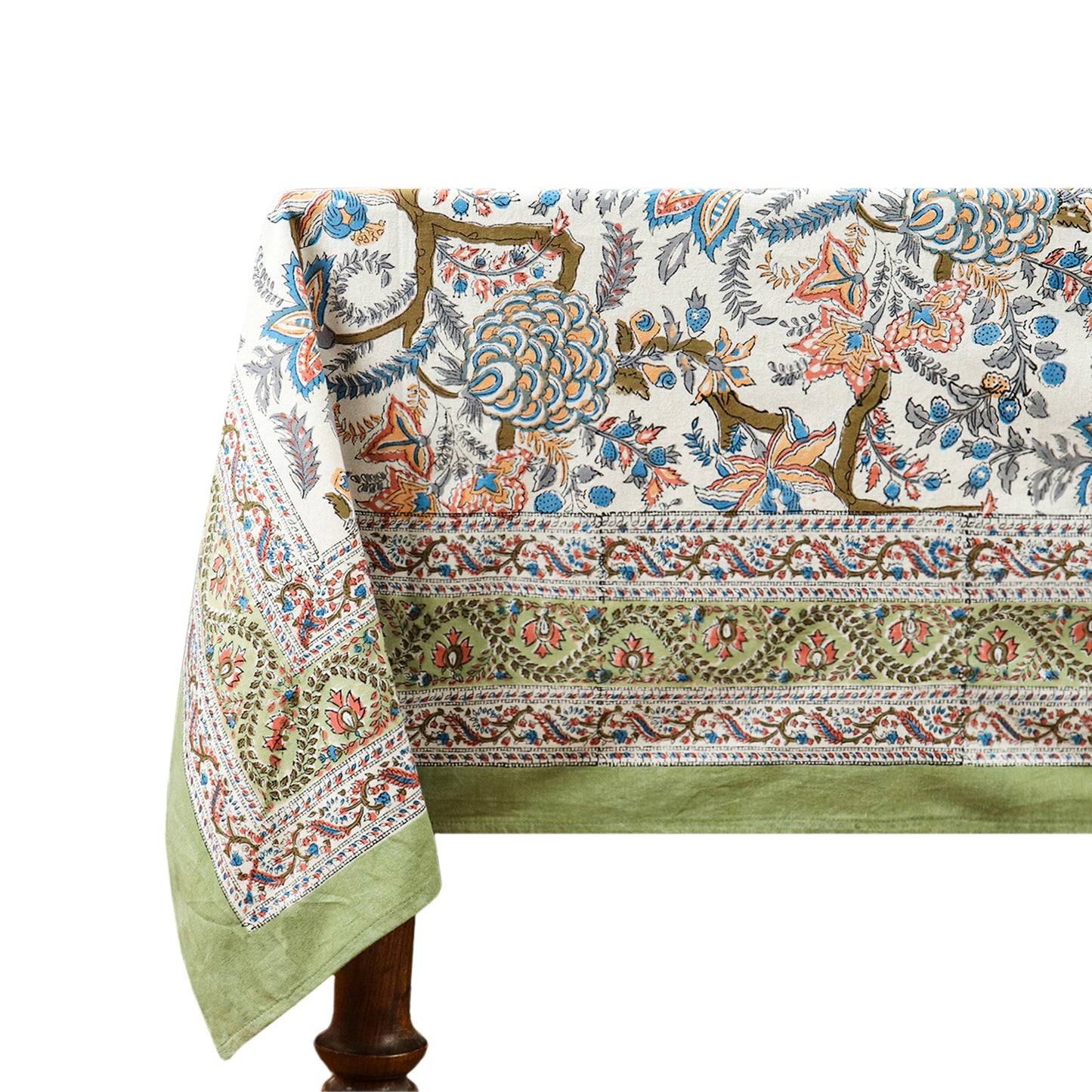 Multicolor Rectangle Tablecloth - Dining Table Linen - Cotton Table Cover - My Store