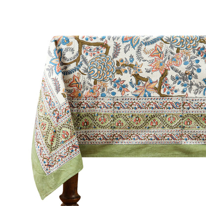 Multicolor Rectangle Tablecloth - Dining Table Linen - Cotton Table Cover - My Store