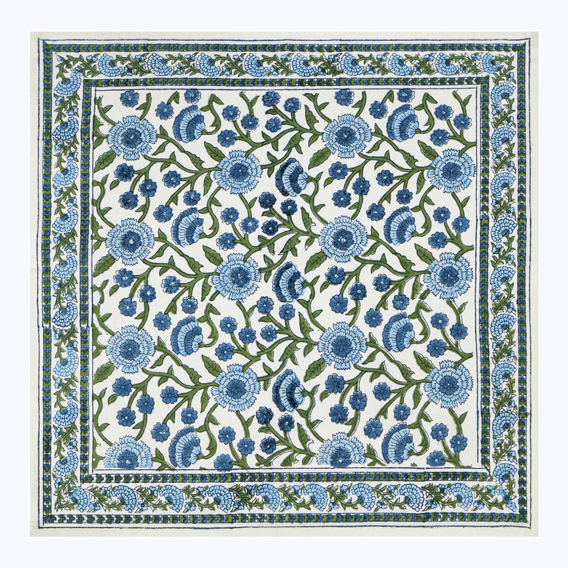 Indian Handmade Block Printed Cotton Napkins Set Of 4 - My Store