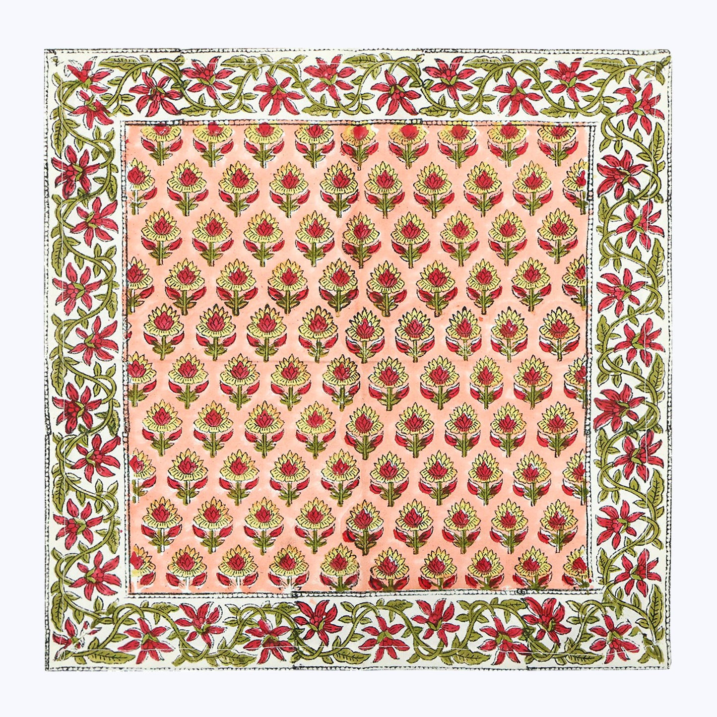 Handmade Block Printed Cotton Napkins Set Of 4 - My Store