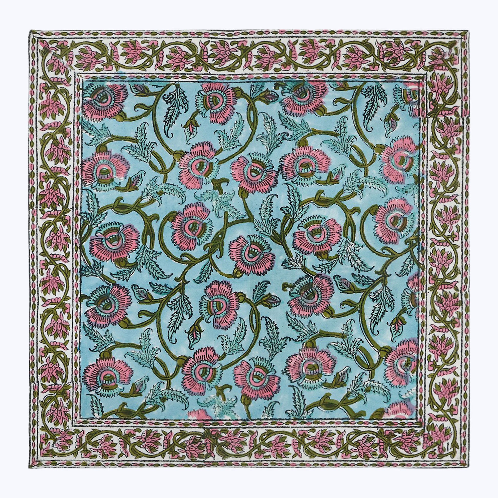 Hand Block Printed Cotton Napkins Set Of 4 - My Store