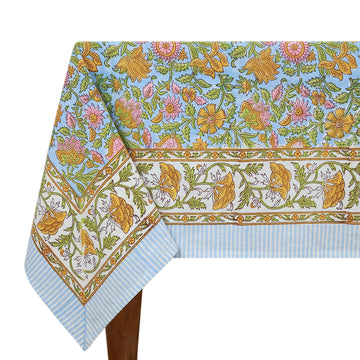 Rectangle Cotton Hand Block Print Dinning Table Cover for Table Decor
