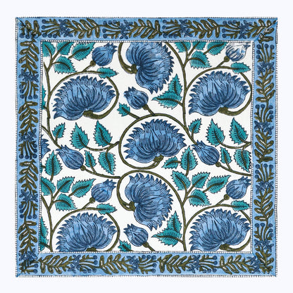 Indian Hand Block Printed Cotton Napkins Set Of 4 - My Store