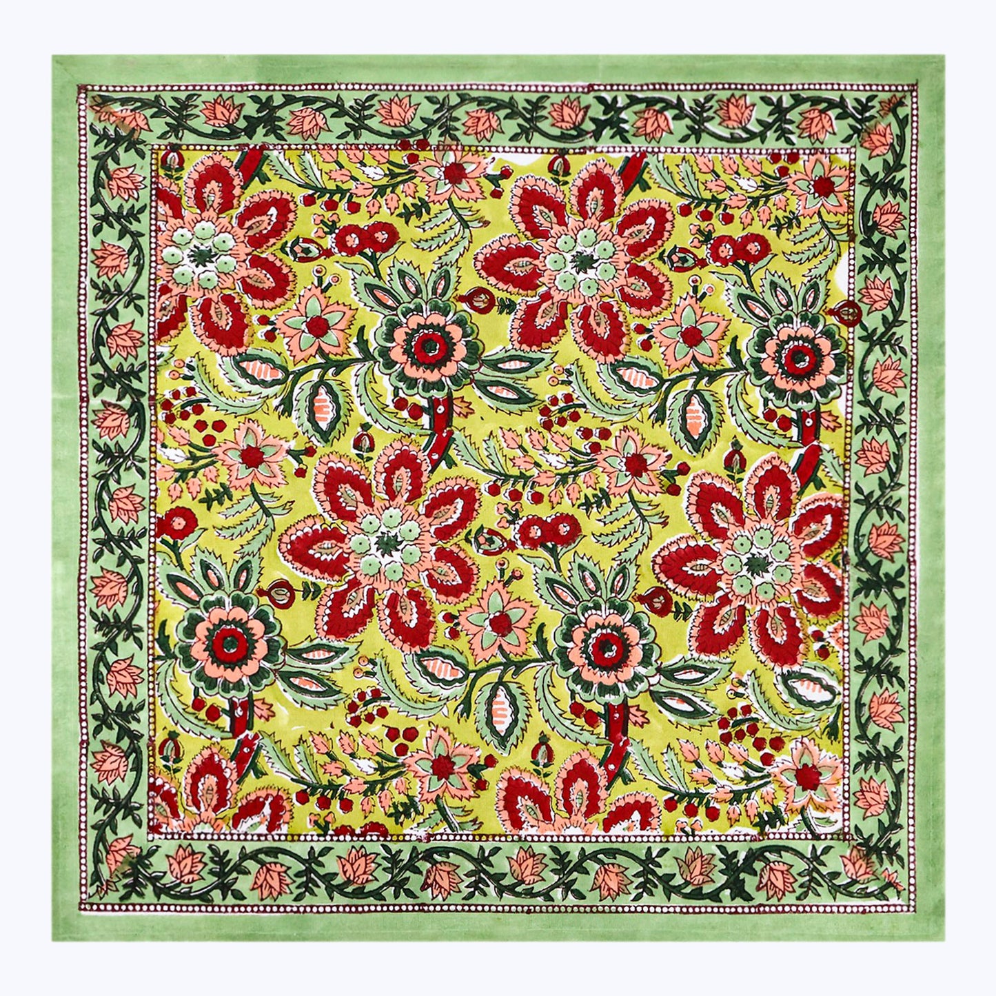 Indian Hand Block Printed Cotton Napkins Set Of 4 - My Store