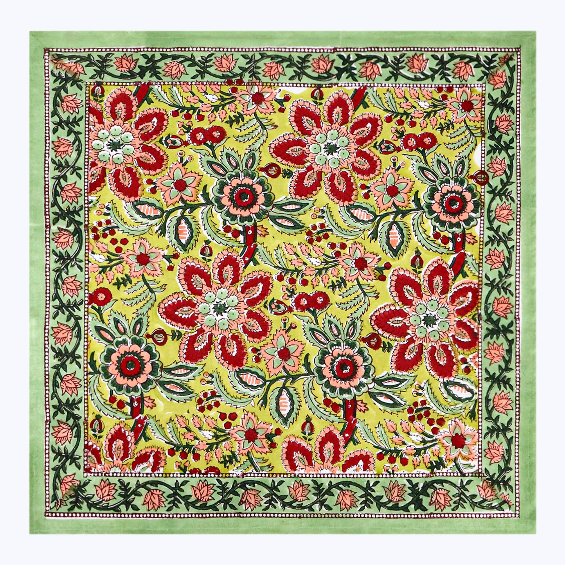 Indian Hand Block Printed Cotton Napkins Set Of 4 - My Store