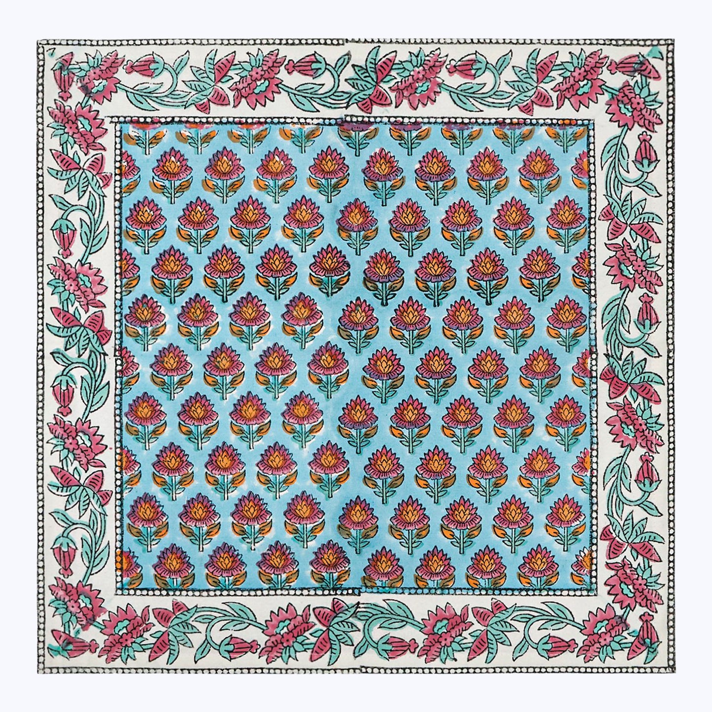 Cotton Hand Block Printed Napkins Set Of 4 Pieces - My Store