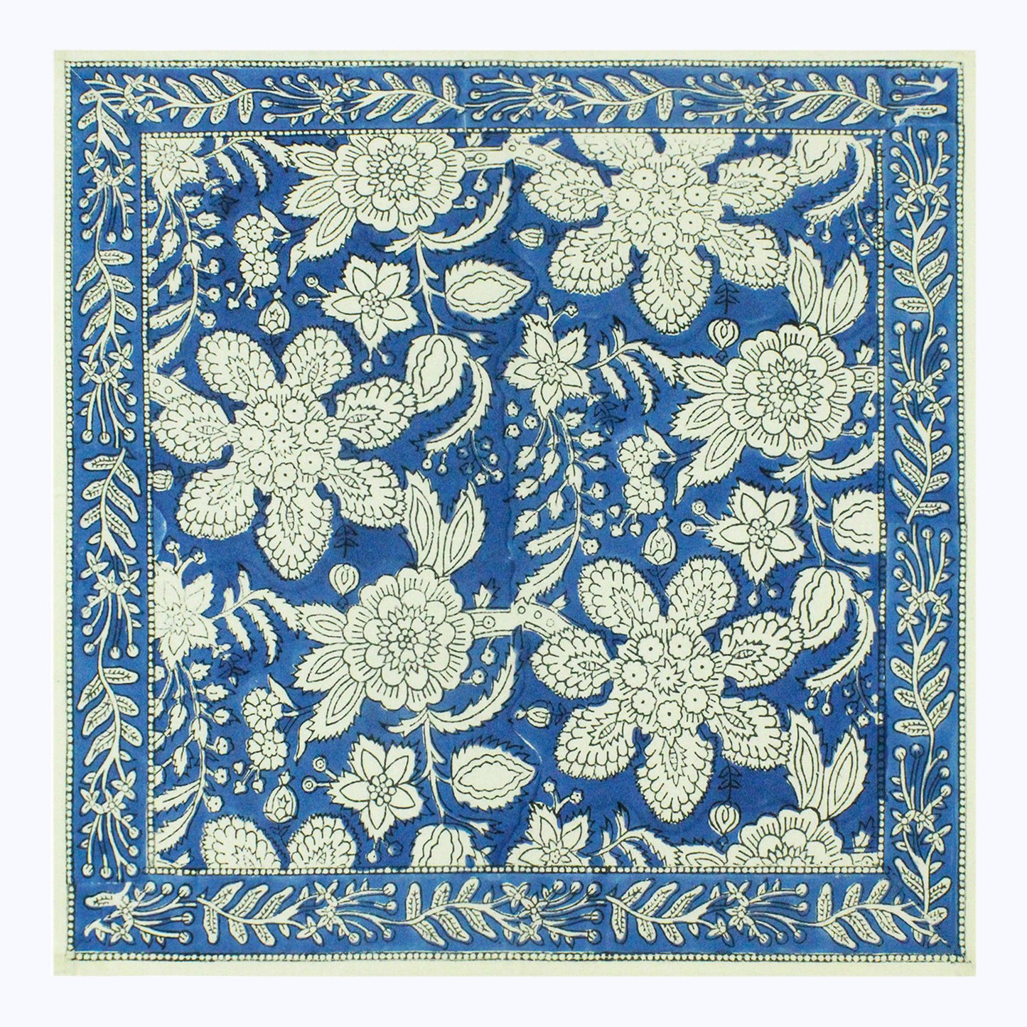 Hand Block Printed Cotton Set Of 4 Table Napkins - My Store