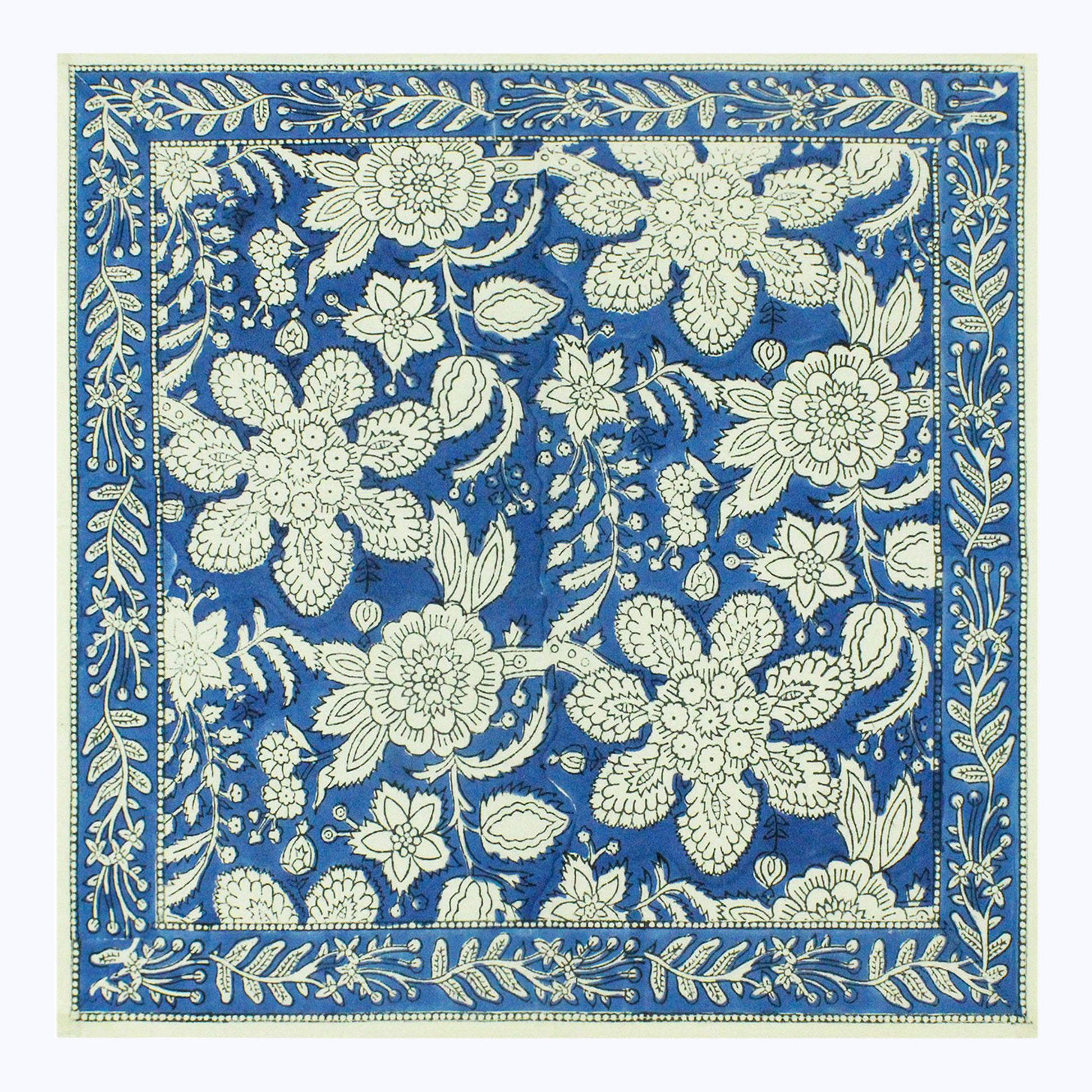 Hand Block Printed Cotton Set Of 4 Table Napkins - My Store