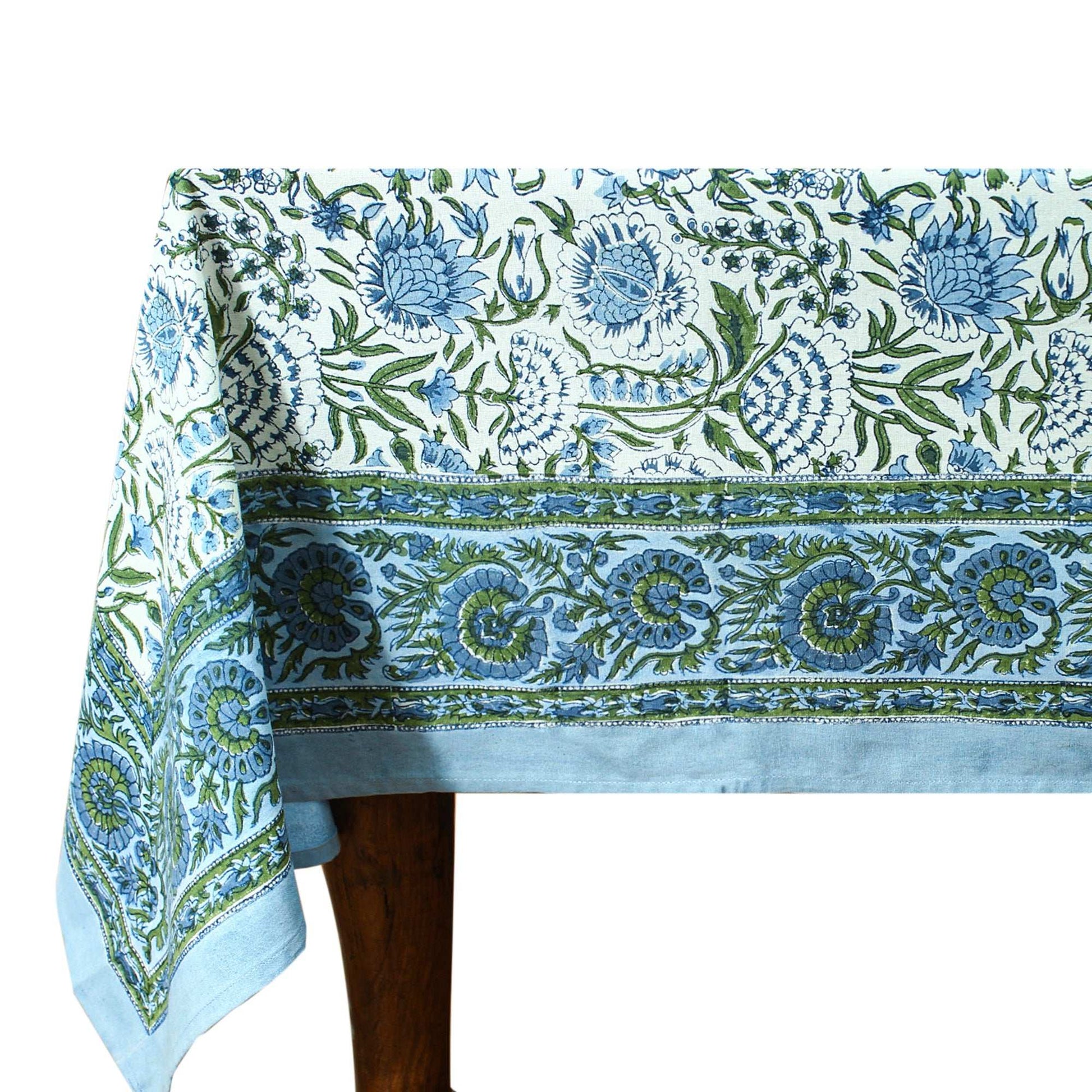 Indian Hand Block Printed Cotton Tablecloth For Dining - My Store