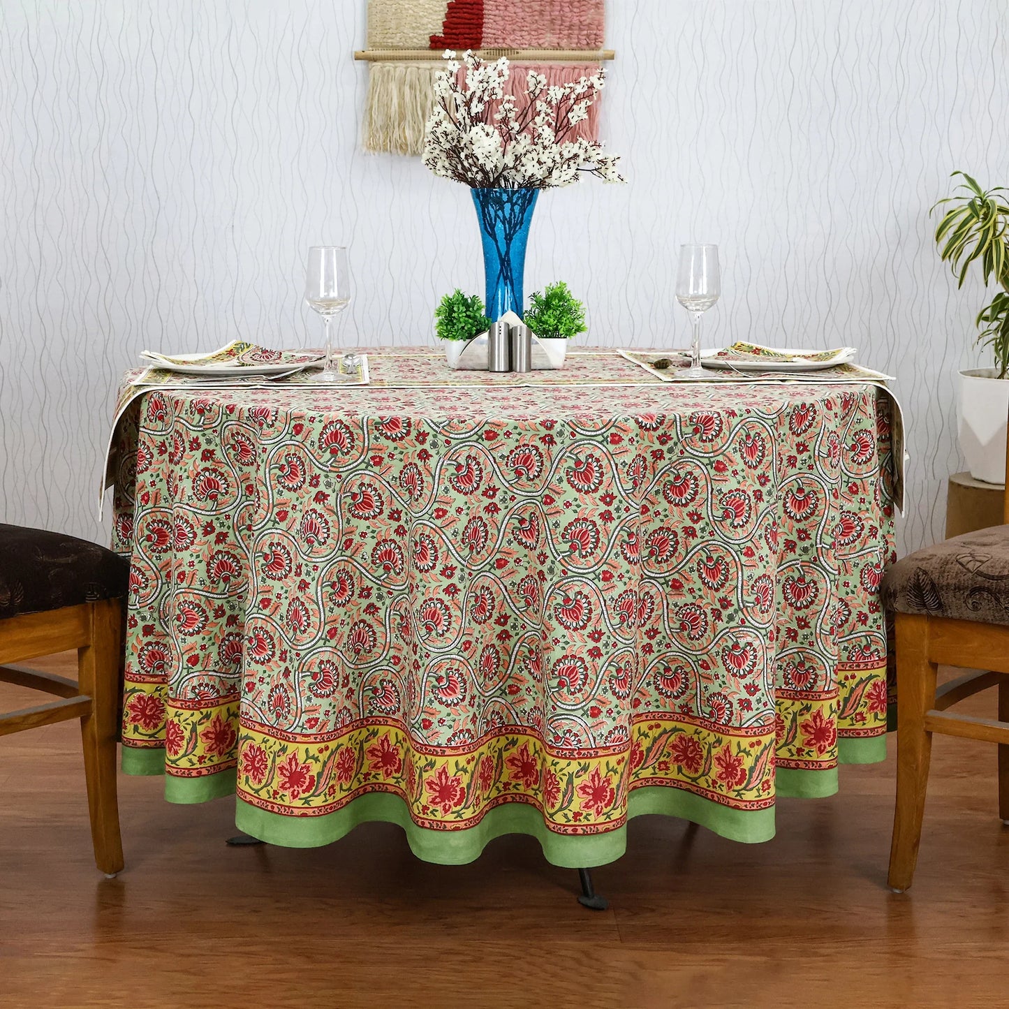 Red and Green Dining Tablecloth, Wedding Table Decorative Table Cloth - My Store