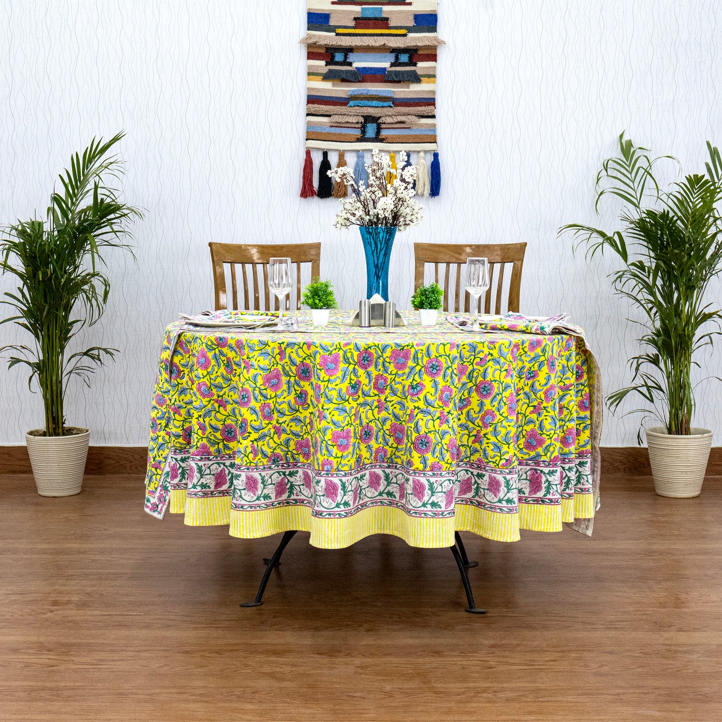 Handmade Block Printed Cotton Tablecloth - My Store