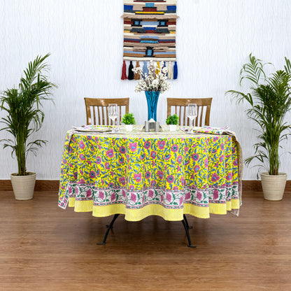 Handmade Block Printed Cotton Tablecloth - My Store
