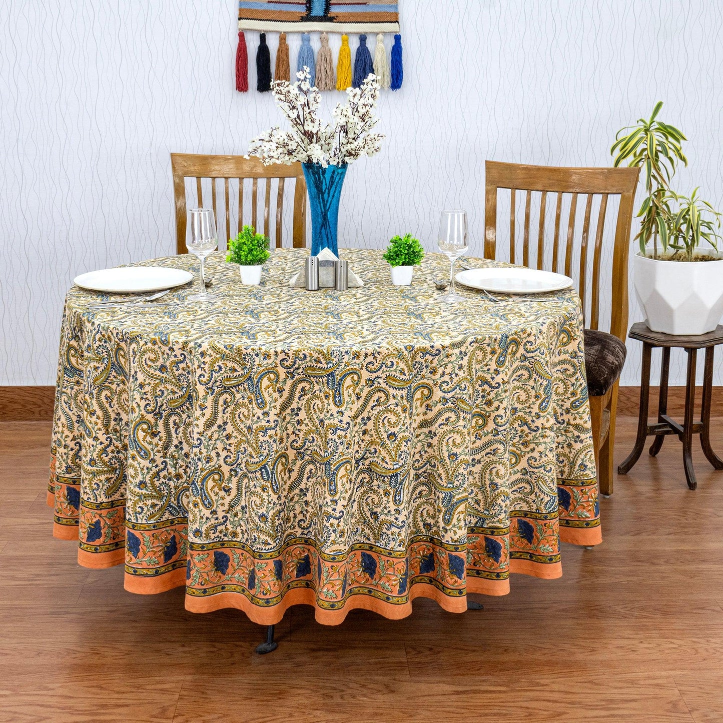 Indian Hand Crafted Table Cloth - Premium Cotton Table Cloth - My Store