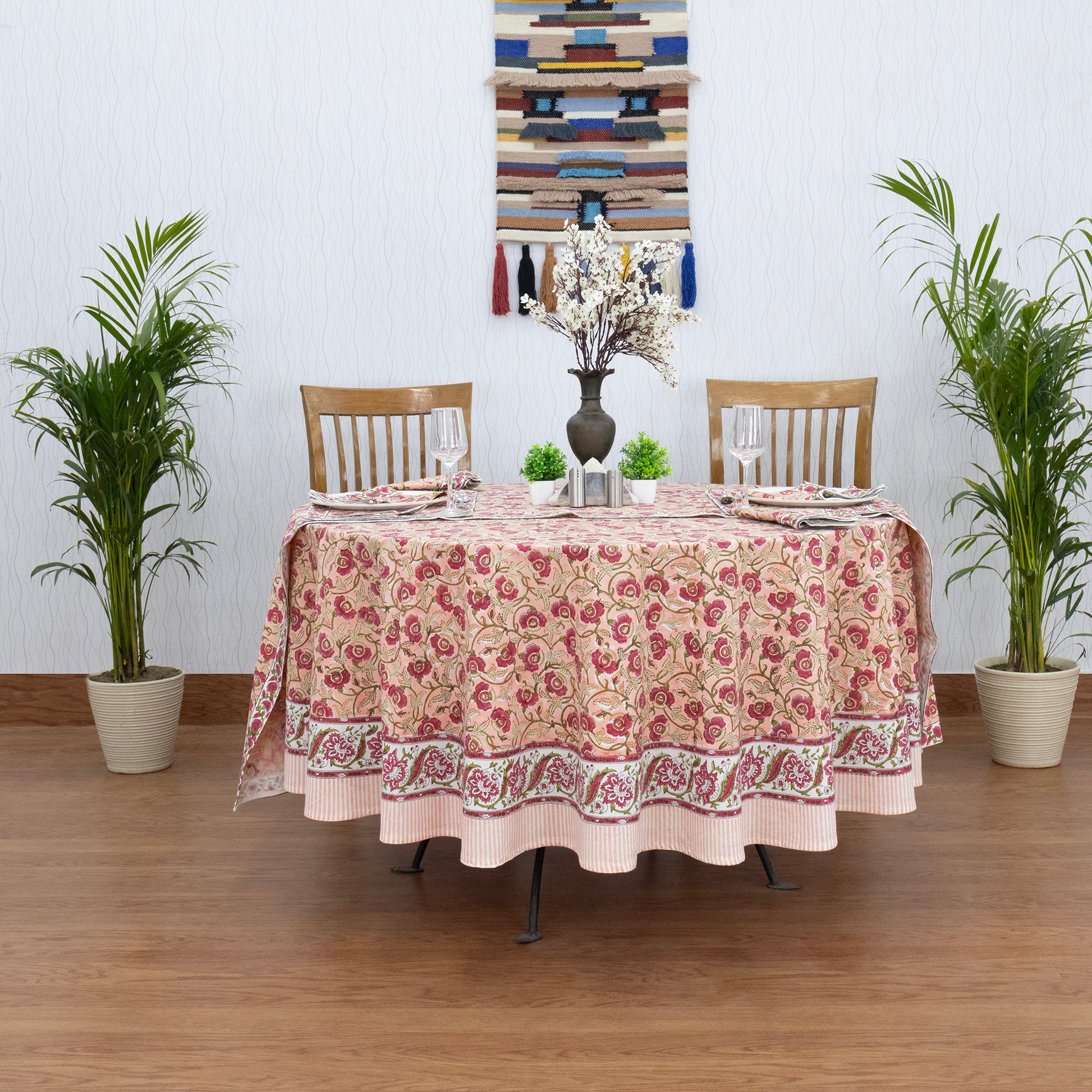 Indian Handmade Block Printed Cotton Tablecloth - My Store