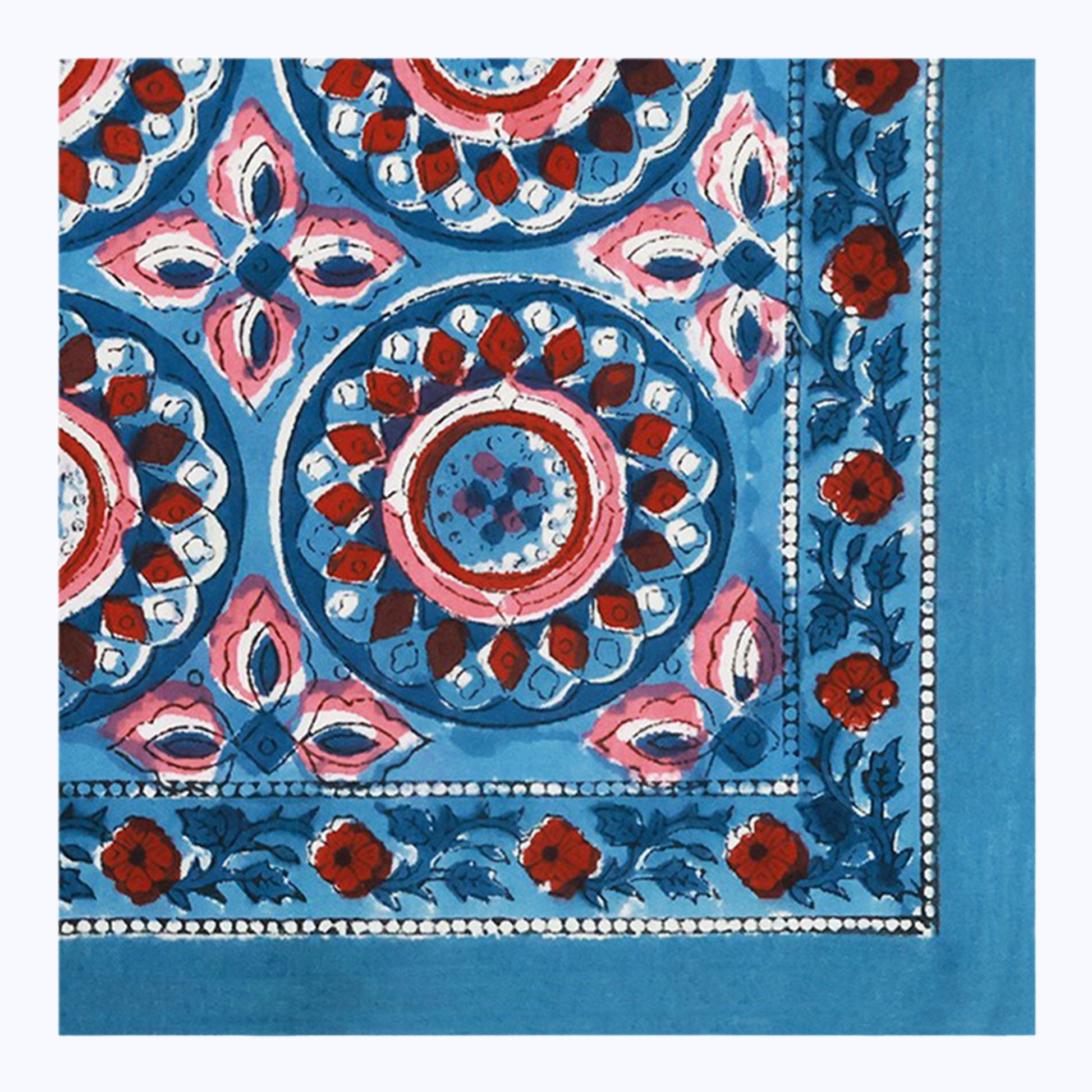 Hand Block Printed Cotton 4 Pieces Napkins Set - My Store