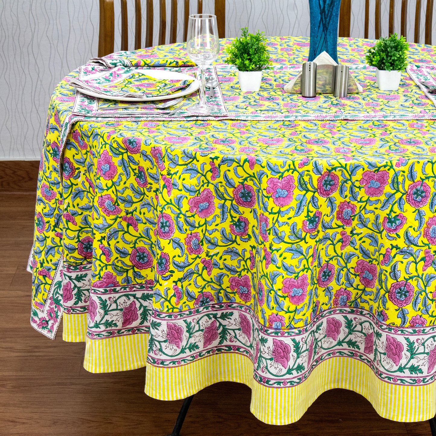 Handmade Block Printed Cotton Tablecloth - My Store