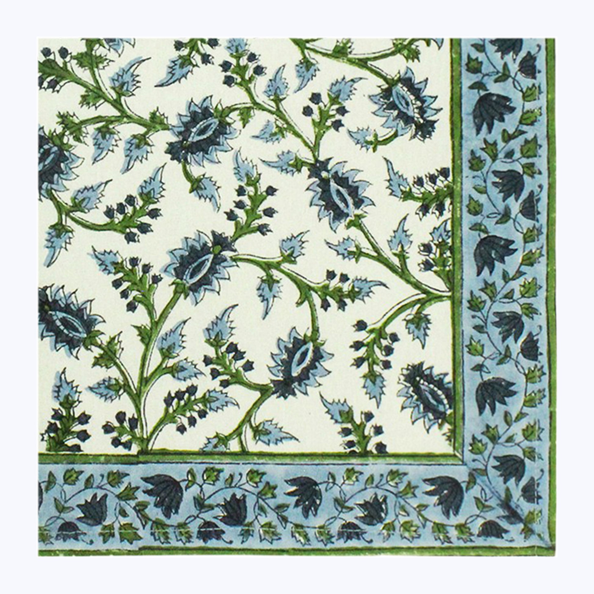 Indian Hand Block Printed Cotton Napkins Set Of 4 - My Store