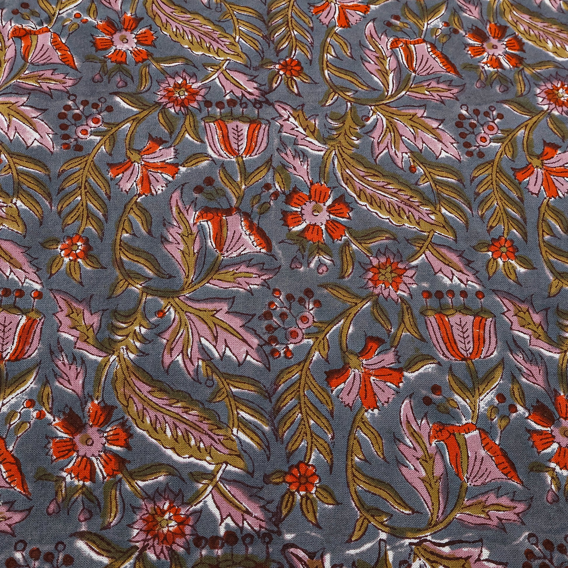 Hand Block Printed Floral Pattern Rectangle Dinning Tablecloth - My Store