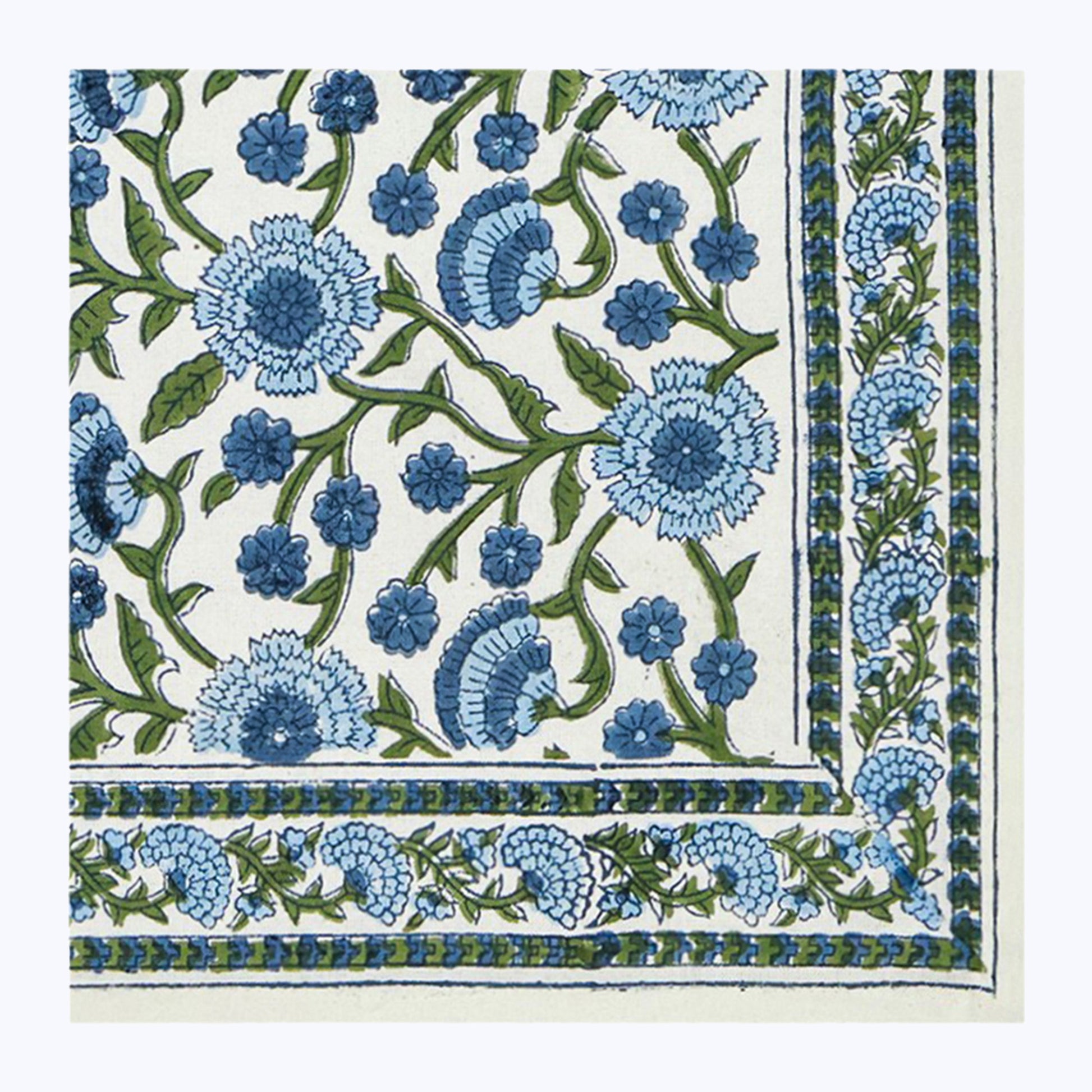 Indian Handmade Block Printed Cotton Napkins Set Of 4 - My Store