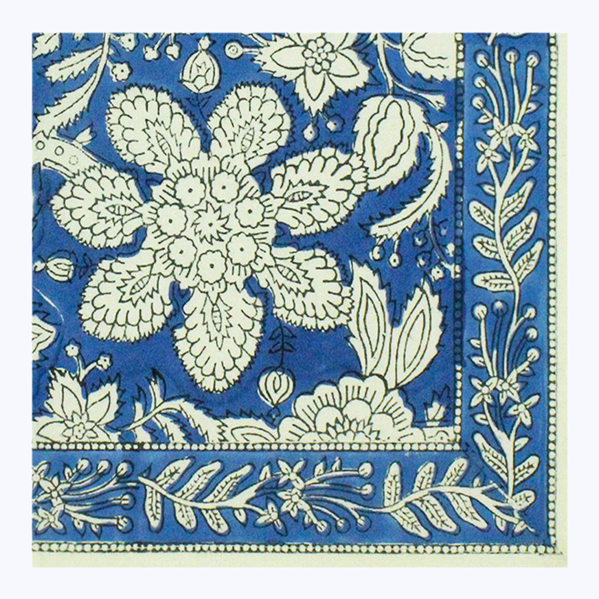 Hand Block Printed Cotton Set Of 4 Table Napkins - My Store