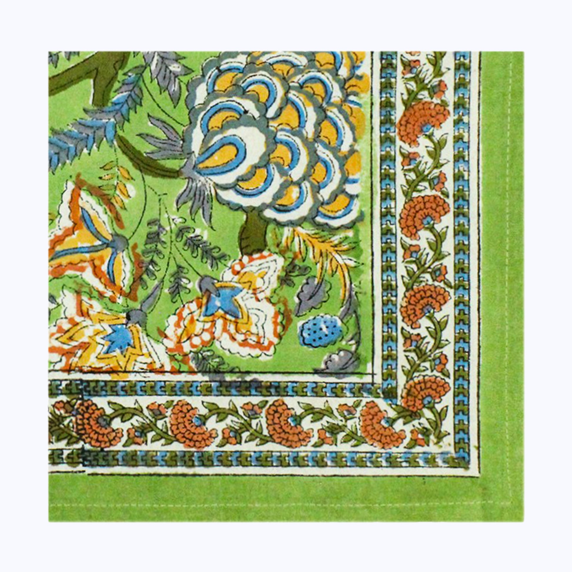 Green & Red Handmade Cotton Napkins Set Of 4 - My Store